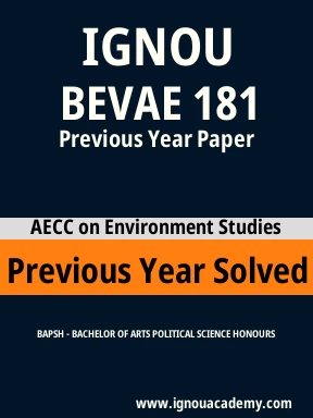 BEVAE 181 Previous Year Solved Question Paper