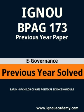 BPAG 173 Previous Year Solved Question Paper