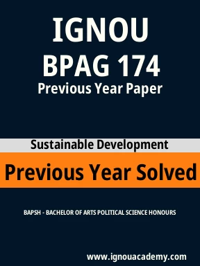 BPAG 174 Previous Year Solved Question Paper