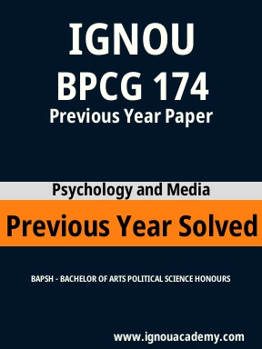 BPCG 174 Previous Year Solved Question Paper