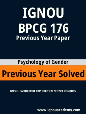 BPCG 176 Previous Year Solved Question Paper