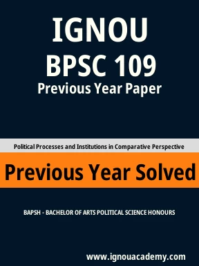 BPSC 109 Previous Year Solved Question Paper