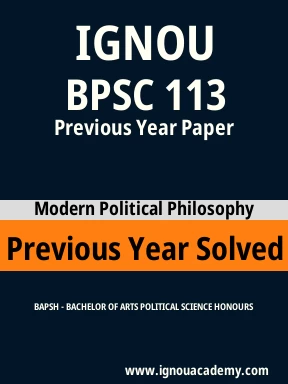 BPSC 113 Previous Year Solved Question Paper