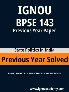 BPSE 143 Previous Year Solved Question Paper