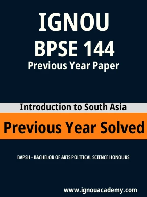 BPSE 144 Previous Year Solved Question Paper