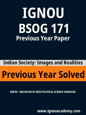 BSOG 171 Previous Year Solved Question Paper