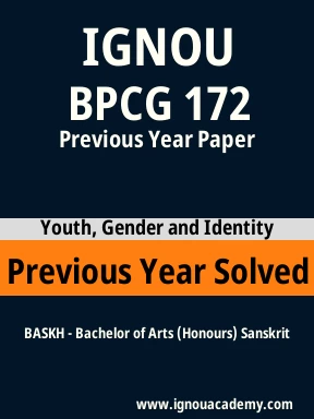 BPCG 172 Previous Year Solved Question Paper