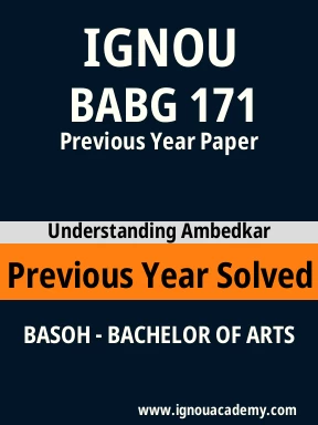BABG 171 Previous Year Solved Question Paper