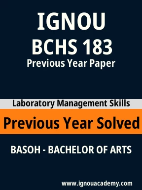 BCHS 183 Previous Year Solved Question Paper