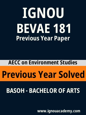 BEVAE 181 Previous Year Solved Question Paper