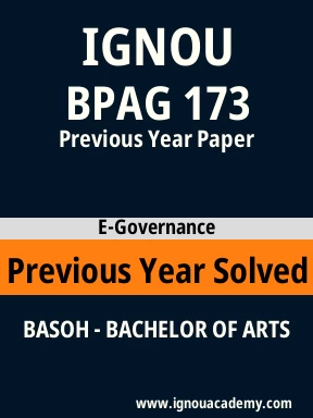 BPAG 173 Previous Year Solved Question Paper