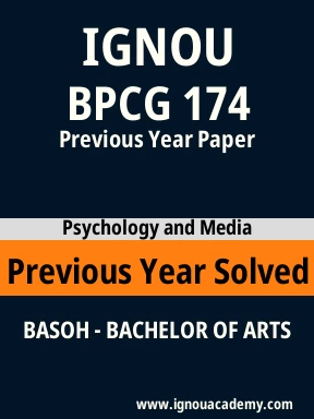 BPCG 174 Previous Year Solved Question Paper