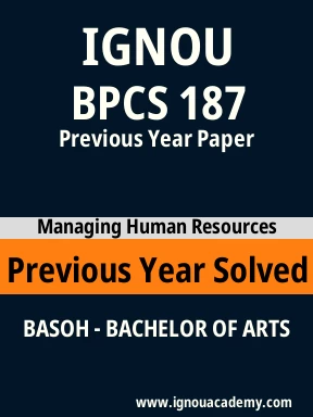 BPCS 187 Previous Year Solved Question Paper