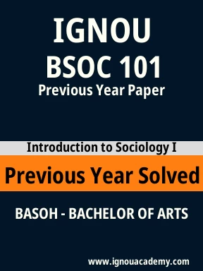 BSOC 101 Previous Year Solved Question Paper