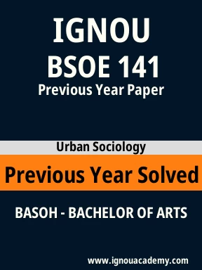 BSOE 141 Previous Year Solved Question Paper