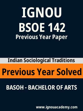 BSOE 142 Previous Year Solved Question Paper