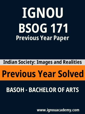 BSOG 171 Previous Year Solved Question Paper