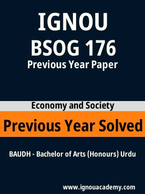 BSOG 176 Previous Year Solved Question Paper