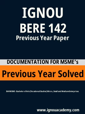 BERE 142 Previous Year Solved Question Paper