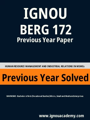 BERG 172 Previous Year Solved Question Paper