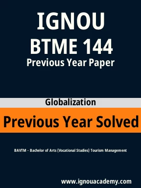 BTME 144 Previous Year Solved Question Paper
