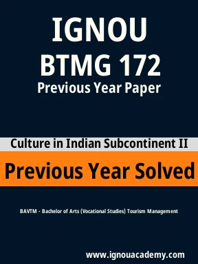 BTMG 172 Previous Year Solved Question Paper