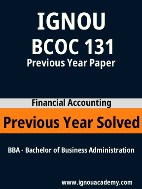 BCOC 131 Previous Year Solved Question Paper