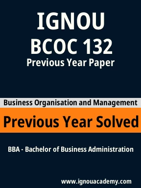 BCOC 132 Previous Year Solved Question Paper