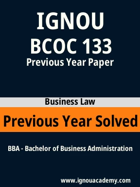 BCOC 133 Previous Year Solved Question Paper