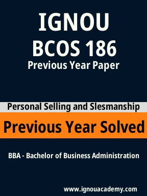 BCOS 186 Previous Year Solved Question Paper