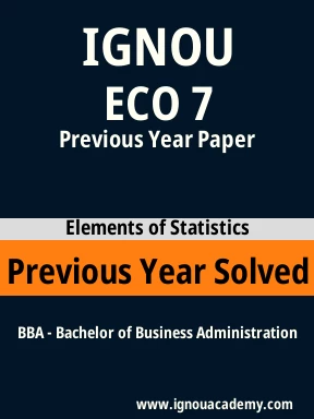 ECO 7 Previous Year Solved Question Paper
