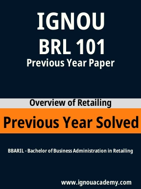 BRL 101 Previous Year Solved Question Paper
