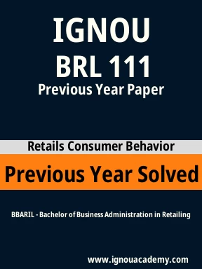 BRL 111 Previous Year Solved Question Paper