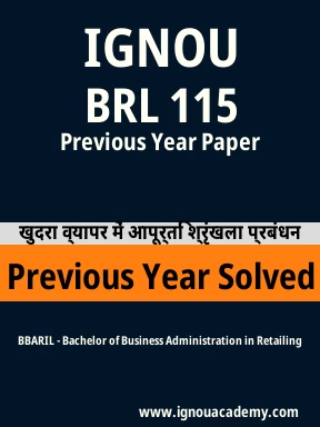 BRL 115 Previous Year Solved Question Paper