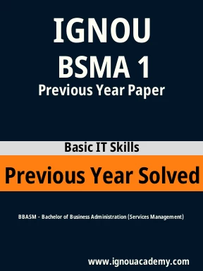 BSMA 1 Previous Year Solved Question Paper