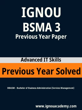 BSMA 3 Previous Year Solved Question Paper