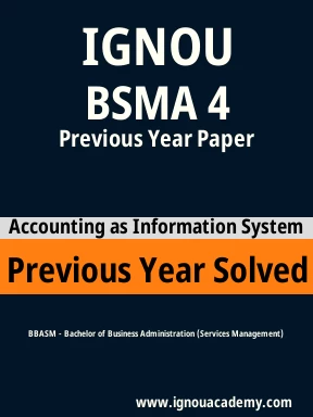 BSMA 4 Previous Year Solved Question Paper
