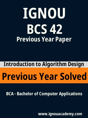 BCS 42 Previous Year Solved Question Paper