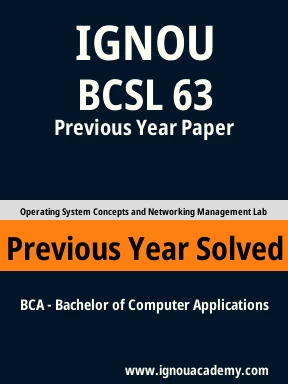 BCSL 63 Previous Year Solved Question Paper