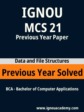 MCS 21 Previous Year Solved Question Paper