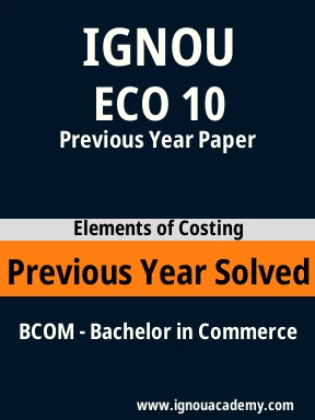 ECO 10 Previous Year Solved Question Paper