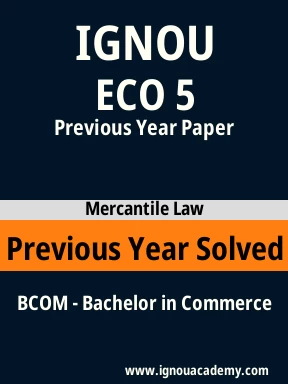 ECO 5 Previous Year Solved Question Paper