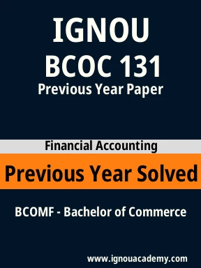 BCOC 131 Previous Year Solved Question Paper