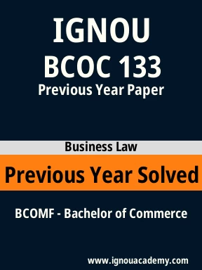 BCOC 133 Previous Year Solved Question Paper
