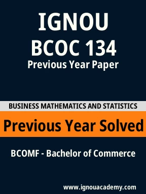 BCOC 134 Previous Year Solved Question Paper