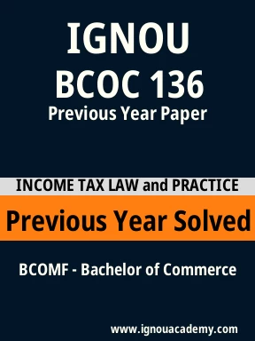 BCOC 136 Previous Year Solved Question Paper