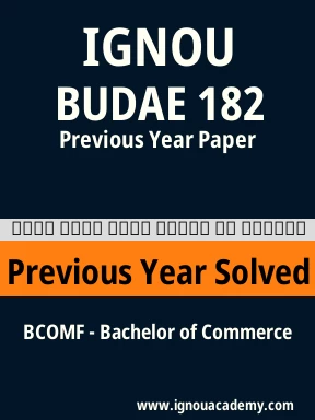 BUDAE 182 Previous Year Solved Question Paper