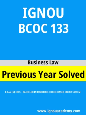 BCOC 133 Previous Year Solved Question Paper