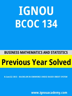 BCOC 134 Previous Year Solved Question Paper