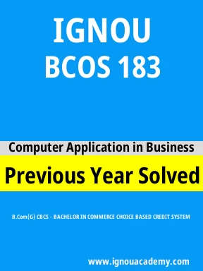 BCOS 183 Previous Year Solved Question Paper